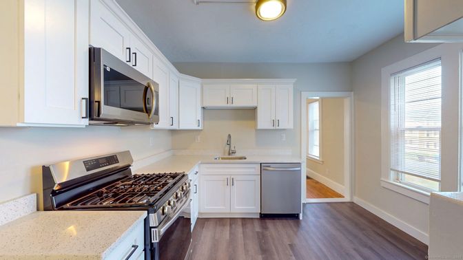 Interior, Kitchen, Wood Texture Flooring