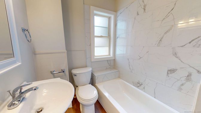 Bathroom, Interior, Marble Walls