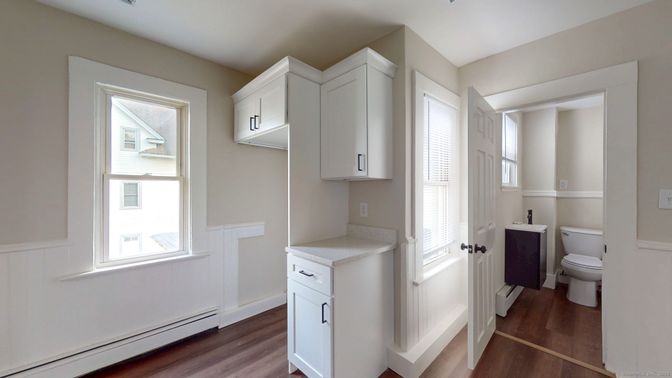 Bathroom, Interior, Wood Texture Flooring