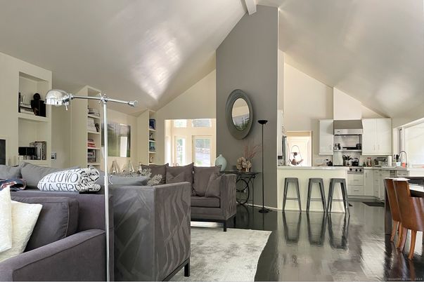 Interior, Kitchen, Living room, Wood Texture Flooring