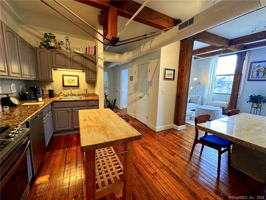 Dining room, Interior, Kitchen, Wooden Beams, Wood Texture Flooring