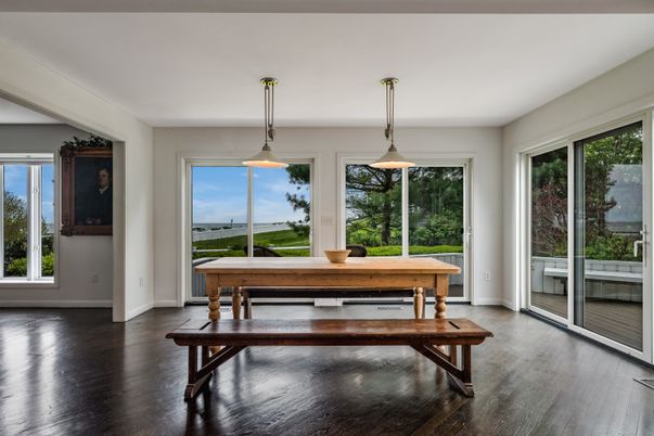Interior, Pendant Lights, Water, Wood Texture Flooring