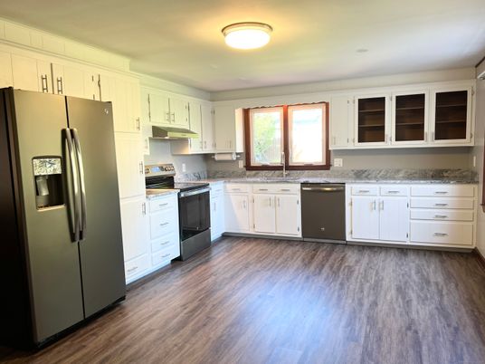 Interior, Kitchen, Wood Texture Flooring