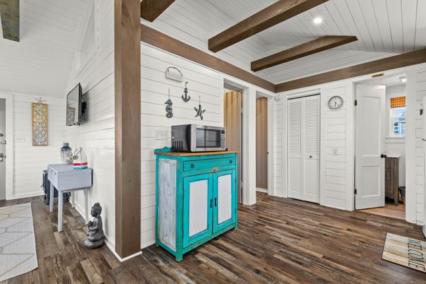 Interior, Recessed Lighting, Wooden Beams, Wood Texture Flooring