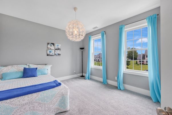 Bedroom, Chandelier, Interior