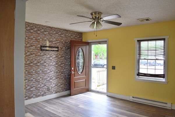 Empty room, Interior, Stone Walls, Wood Texture Flooring