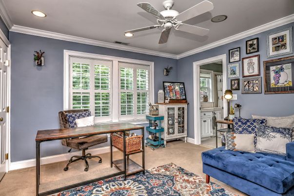 Home Office, Interior, Recessed Lighting