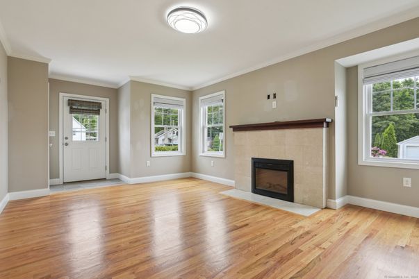 Empty room, Fireplace, Interior, Wood Texture Flooring
