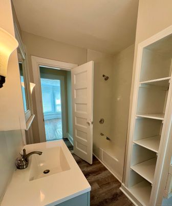 Bathroom, Interior, Wood Texture Flooring