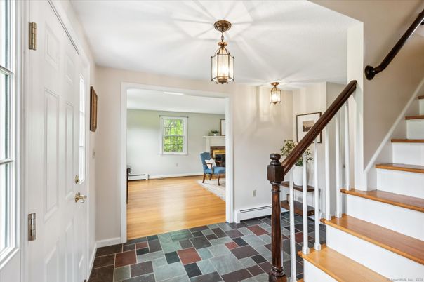 Fireplace, Interior, Pendant Lights, Wood Texture Flooring