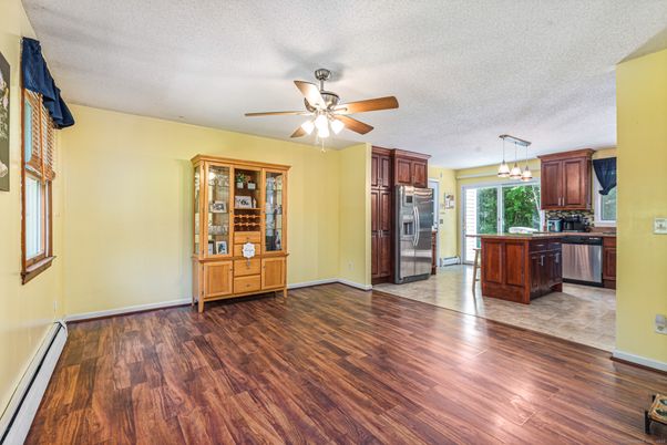 Chandelier, Interior, Kitchen, Pendant Lights, Wood Texture Flooring