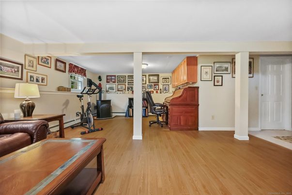 Fitness Equipment, Home Office, Interior, Wood Texture Flooring