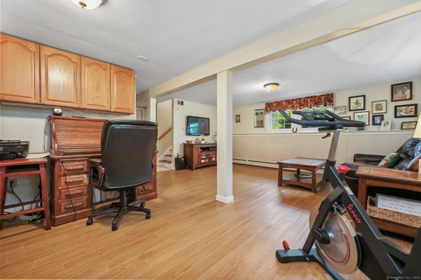 Fitness Equipment, Home Office, Interior, Wood Texture Flooring