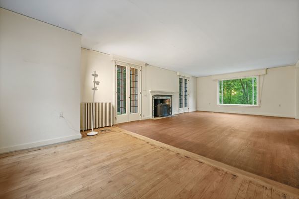Empty room, Fireplace, Interior, Wood Texture Flooring
