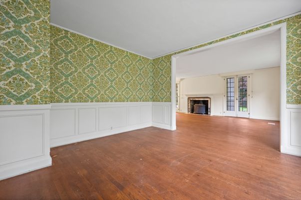 Empty room, Fireplace, Interior, Wood Texture Flooring