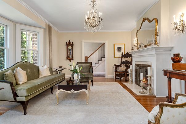 Chandelier, Fireplace, Interior, Living room, Wood Texture Flooring
