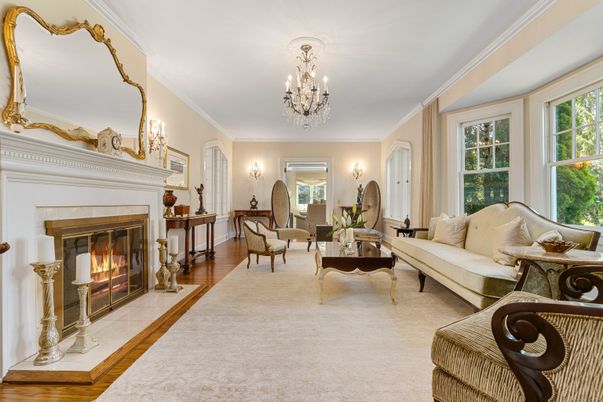 Chandelier, Fireplace, Interior, Living room, Wood Texture Flooring