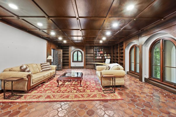 Interior, Living room, Recessed Lighting, Wooden Ceilings