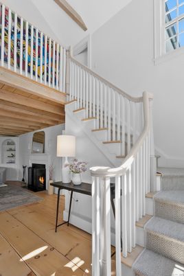 Fireplace, Interior, Wooden Beams
