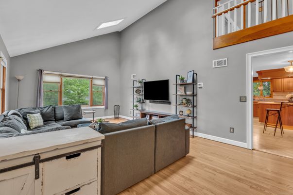 Interior, Kitchen, Living room, Wood Texture Flooring