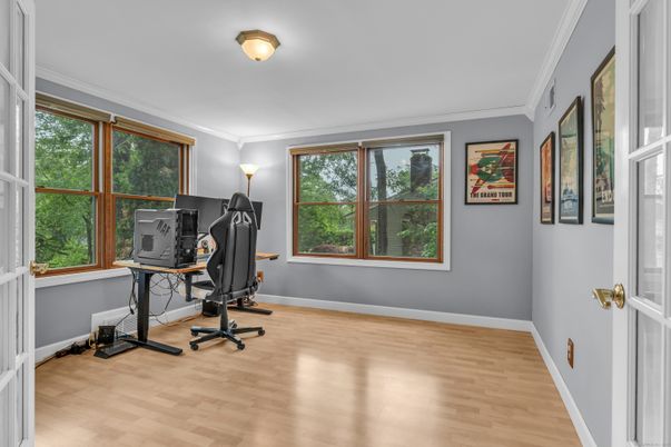 Fitness Equipment, Home Office, Interior, Wood Texture Flooring