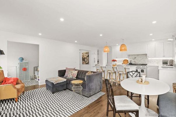 Dining room, Interior, Kitchen, Living room, Pendant Lights, Recessed Lighting, Wood Texture Flooring