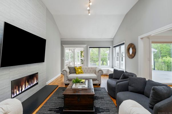 Fireplace, Interior, Living room, Wood Texture Flooring