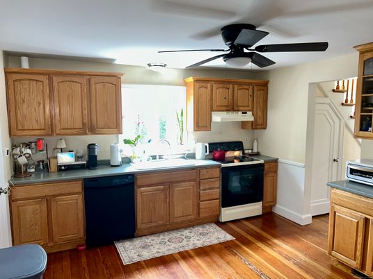 Interior, Kitchen, Wood Texture Flooring
