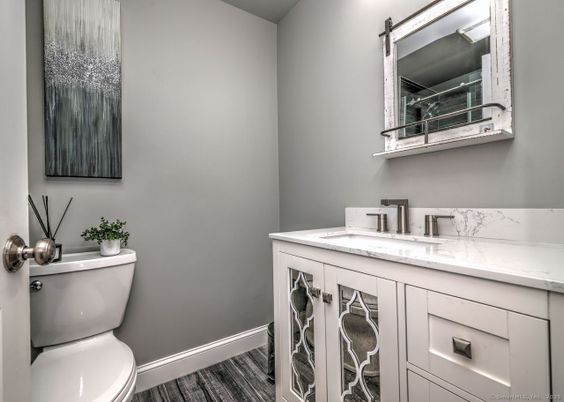 Bathroom, Interior, Wood Texture Flooring