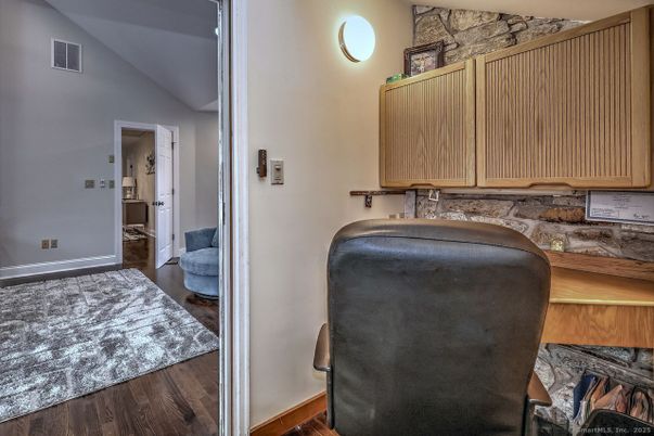Interior, Stone Walls, Wood Texture Flooring