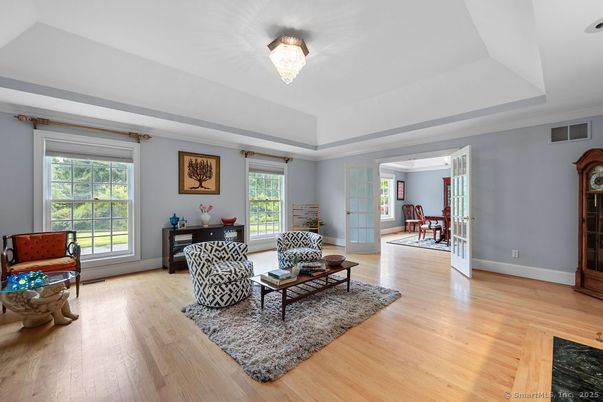 Chandelier, Interior, Living room, Wood Texture Flooring