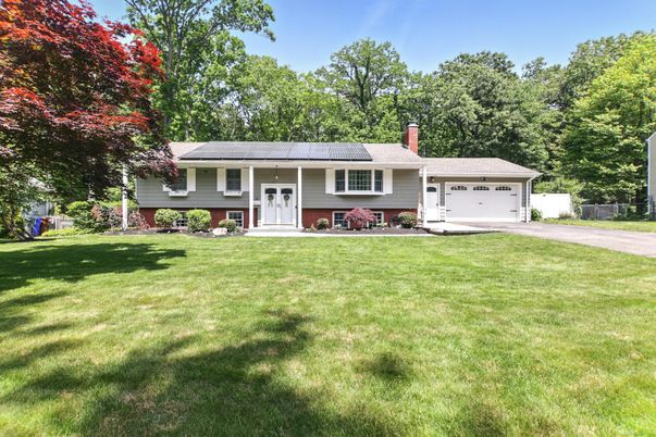 Attached, Backyard, Exterior, Facade, Solar Panels, Split Level