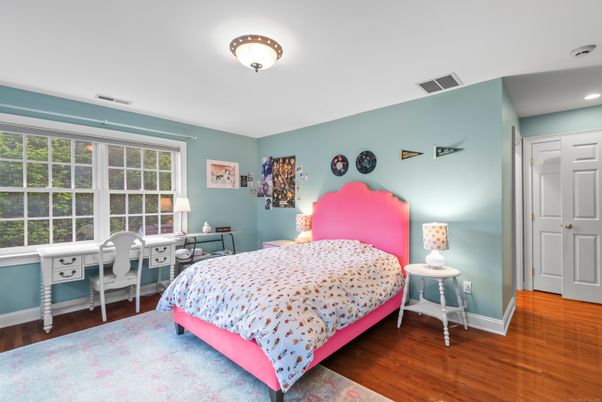 Bedroom, Home Office, Interior, Recessed Lighting, Wood Texture Flooring