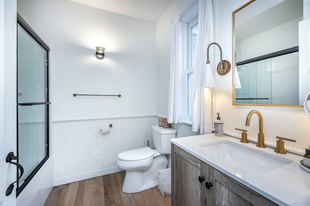 Bathroom, Interior, Wood Texture Flooring