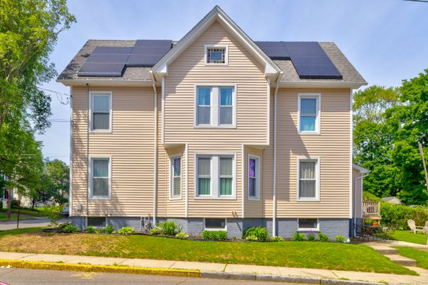 Exterior, Facade, Solar Panels, Farmhouse