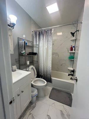 Bathroom, Interior, Marble, Marble Walls, Recessed Lighting