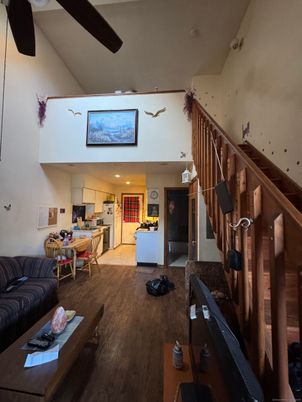 Dining room, Interior, Kitchen, Recessed Lighting, Wood Texture Flooring