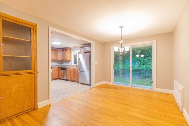 Interior, Kitchen, Pendant Lights, Wood Texture Flooring