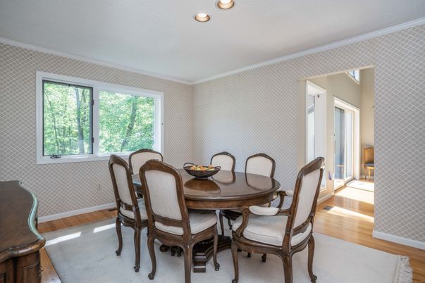 Dining room, Interior, Wood Texture Flooring
