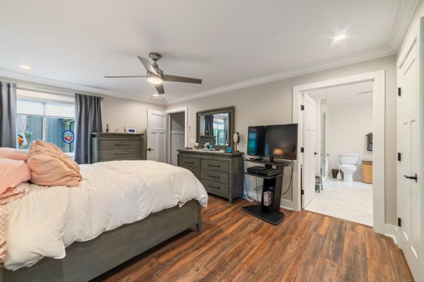 Bathroom, Bedroom, Interior, Recessed Lighting, Wood Texture Flooring