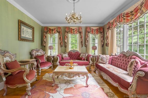 Chandelier, Interior, Living room, Wood Texture Flooring