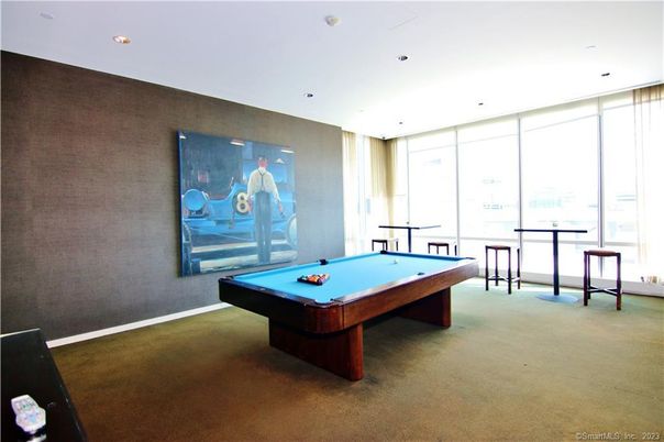 Billiard Table, Game Room, Interior, Recessed Lighting