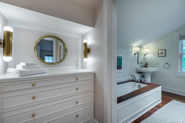 Bathroom, Interior, Wood Texture Flooring
