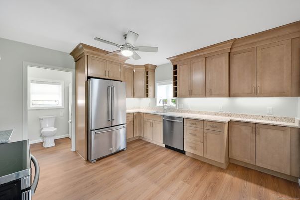 Interior, Kitchen, Wood Texture Flooring