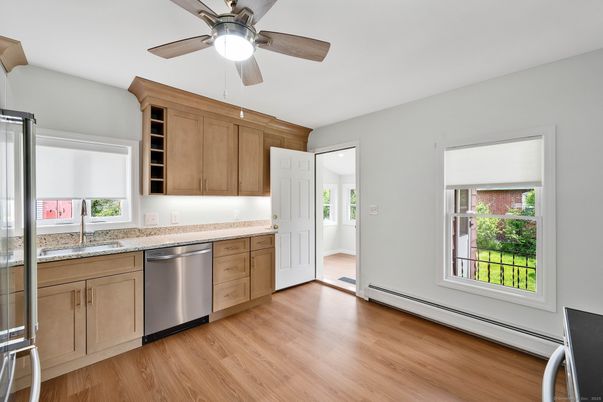 Interior, Kitchen, Wood Texture Flooring