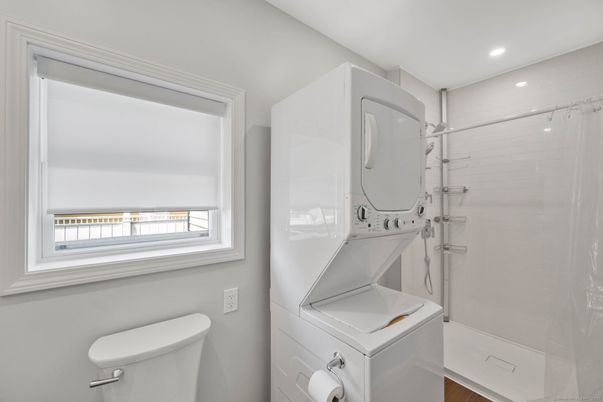 Bathroom, Interior, Recessed Lighting, Utility Closets, Washer