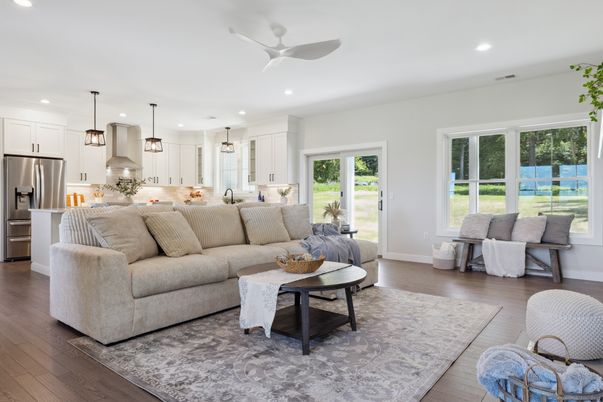Interior, Kitchen, Living room, Pendant Lights, Recessed Lighting, Stainless Steel Appliances, Wood Texture Flooring
