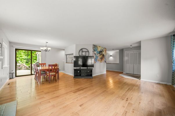 Chandelier, Dining room, Interior, Wood Texture Flooring