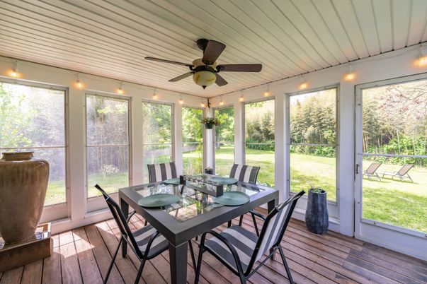 Dining room, Interior, Sun Room, Wood Texture Flooring