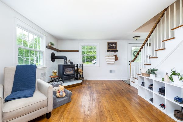 Fireplace, Interior, Wood Texture Flooring